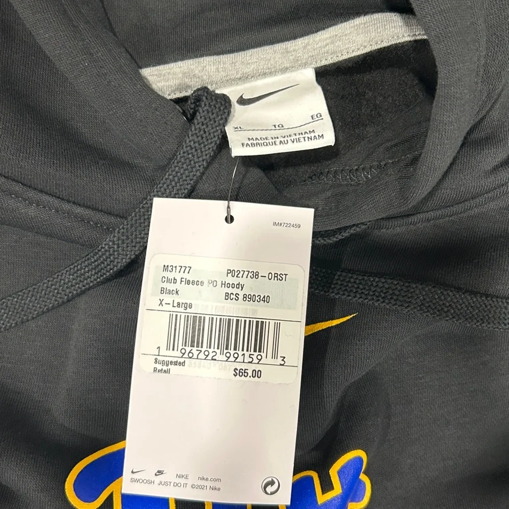 Nike black X-Large Pitt Club Fleece pull over sweatshirt - Picture 3 of 7